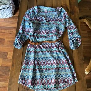 Multicolor quarter sleeve dress